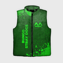 Женский жилет Bungo Stray Dogs - green gradient вертикально, цвет: 3D-черный