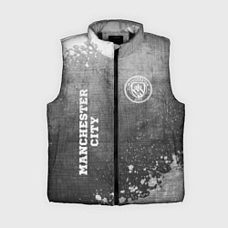 Женский жилет Manchester City - grey gradient вертикально, цвет: 3D-черный