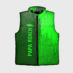 Женский жилет Papa Roach - green gradient по-вертикали