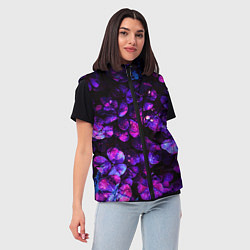 Женский жилет Флуоресцентные цветы, цвет: 3D-светло-серый — фото 2