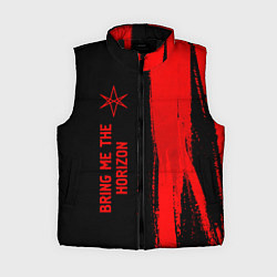 Женский жилет Bring Me the Horizon - red gradient по-вертикали