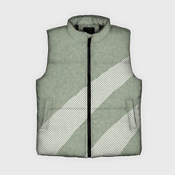 Женский жилет Светлый серо-зелёный абстрактный, цвет: 3D-черный