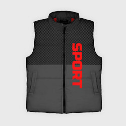 Женский жилет Sport красными на сером, цвет: 3D-красный