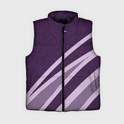 Женский жилет Фиолетовый абстрактный с полосой, цвет: 3D-черный