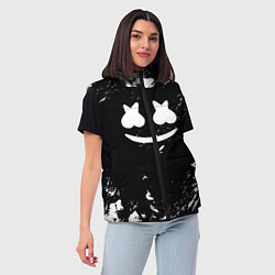 Женский жилет Marshmello брызги красок, цвет: 3D-светло-серый — фото 2