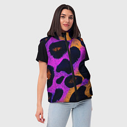 Женский жилет Неоновый леопардовый узор, цвет: 3D-красный — фото 2