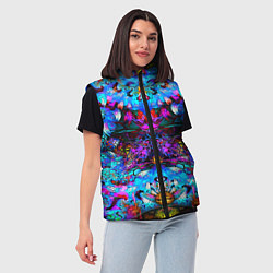 Женский жилет Абстракция стекло узор, цвет: 3D-светло-серый — фото 2