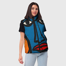 Женский жилет Арт с лицами, цвет: 3D-красный — фото 2