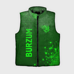 Женский жилет Burzum - green gradient вертикально, цвет: 3D-черный