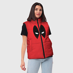 Женский жилет Дэдпул глаза, цвет: 3D-светло-серый — фото 2