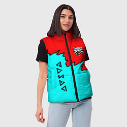 Женский жилет Ведьмак краски логотип, цвет: 3D-светло-серый — фото 2