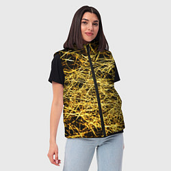 Женский жилет Золотое плетение на черном, цвет: 3D-черный — фото 2