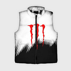 Женский жилет Monster energy чёрно белые краски, цвет: 3D-черный