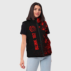 Женский жилет Blink 182 - red gradient по-вертикали, цвет: 3D-черный — фото 2