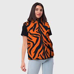 Женский жилет Расцветка тигра, цвет: 3D-красный — фото 2