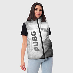 Женский жилет PUBG - white gradient вертикально, цвет: 3D-черный — фото 2