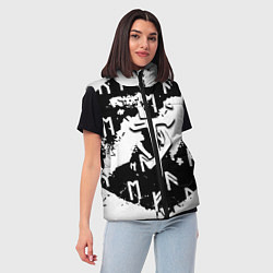 Женский жилет Doom символы краски, цвет: 3D-красный — фото 2