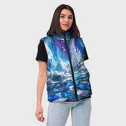 Женский жилет Космический фантастический пейзаж, цвет: 3D-черный — фото 2