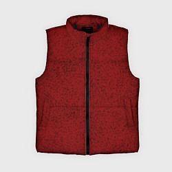 Женский жилет Тёмный красный в крапинку, цвет: 3D-черный