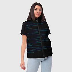 Женский жилет Color blue black strip, цвет: 3D-черный — фото 2
