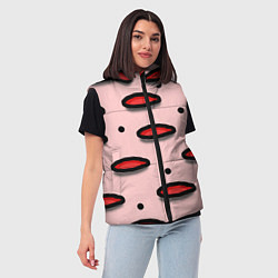 Женский жилет Круги маркер - паттерн, цвет: 3D-черный — фото 2