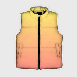 Женский жилет Градиент нежный жёлто-розовый, цвет: 3D-черный