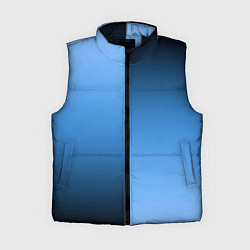 Женский жилет Градиент сине-голубой пополам