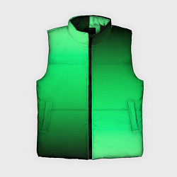 Женский жилет Чёрно-зелёный градиент пополам, цвет: 3D-черный