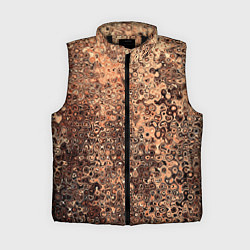 Женский жилет Светлый коричневый абстрактная текстура, цвет: 3D-черный