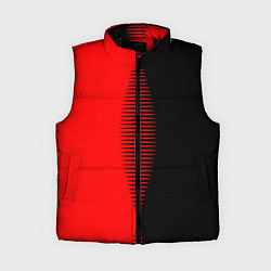 Женский жилет Чёрно-красный пополам с переходом, цвет: 3D-черный
