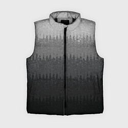 Женский жилет Градиент полосами тёмно-серый графитовый