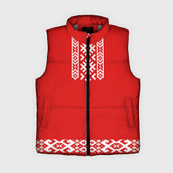Женский жилет Славянский узор на красном - вышиванка рубаха крас