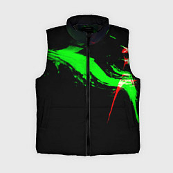Женский жилет Color black green red