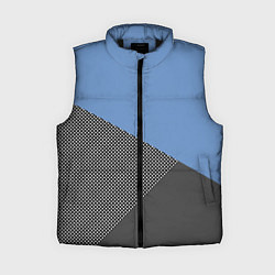 Женский жилет Сине-серый геометричный