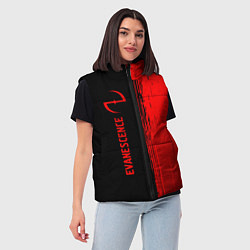 Женский жилет Evanescence - red gradient по-вертикали, цвет: 3D-черный — фото 2