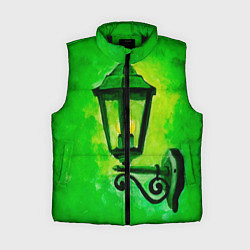 Женский жилет Уличный зелёный фонарь