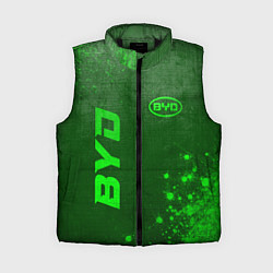 Женский жилет BYD - green gradient вертикально, цвет: 3D-черный