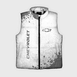 Женский жилет Chevrolet - white gradient вертикально, цвет: 3D-черный