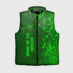 Женский жилет Bring Me the Horizon - green gradient по-вертикали