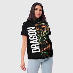 Женский жилет Татуировка дракона ирезуми, цвет: 3D-черный — фото 2
