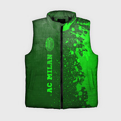 Женский жилет AC Milan - green gradient по-вертикали, цвет: 3D-черный