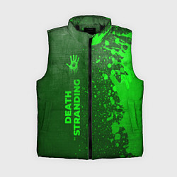 Женский жилет Death Stranding - green gradient по-вертикали, цвет: 3D-черный