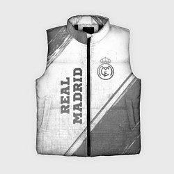 Женский жилет Real Madrid - white gradient вертикально, цвет: 3D-черный