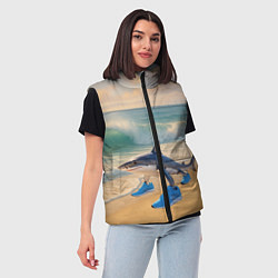 Женский жилет Тралалеро тралала мем, цвет: 3D-черный — фото 2