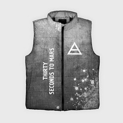 Женский жилет Thirty Seconds to Mars - grey gradient вертикально