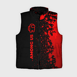 Женский жилет Among Us - red gradient по-вертикали, цвет: 3D-черный