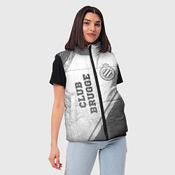 Женский жилет Club Brugge - white gradient вертикально, цвет: 3D-черный — фото 2