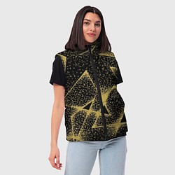 Женский жилет Triangle yellow with dots, цвет: 3D-черный — фото 2