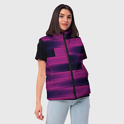Женский жилет Color pink square, цвет: 3D-черный — фото 2