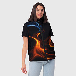 Женский жилет The color is fire orange, цвет: 3D-черный — фото 2